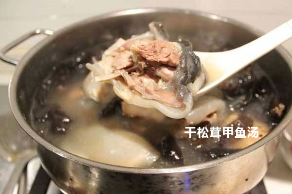 干松茸甲魚湯的做法