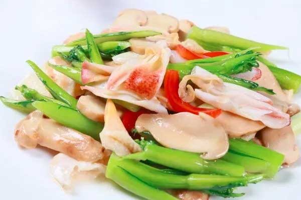 松茸炒芥蘭的做法以及功效作用