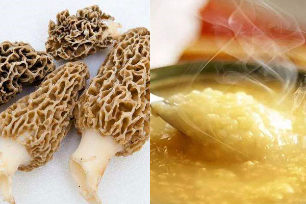 小米粥可以加羊肚菌一起煮嗎，阿膠能跟羊肚菌一起煮嗎