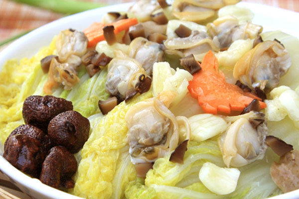 黑松露花甲蒸娃娃菜的做法，蒸幾分鐘熟